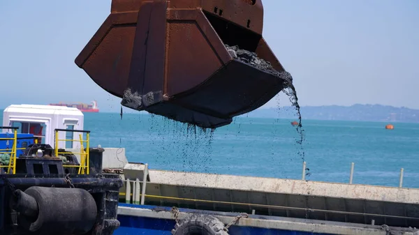 Batumi Geórgia Junho 2021 Limpeza Fundo Mar Lixo Porto Marítimo — Fotografia de Stock