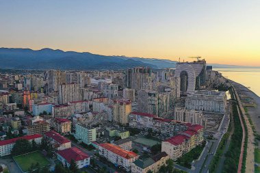 Batum şehrinin soyut görünümü