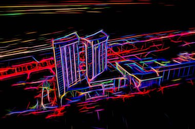 Bina ikizlerinin soyut görünümü