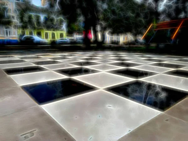 Абстрактная Шахматная Доска Парке — стоковое фото
