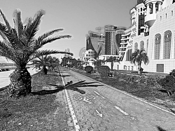 Abstrakter Radweg Boulevard — Stockfoto