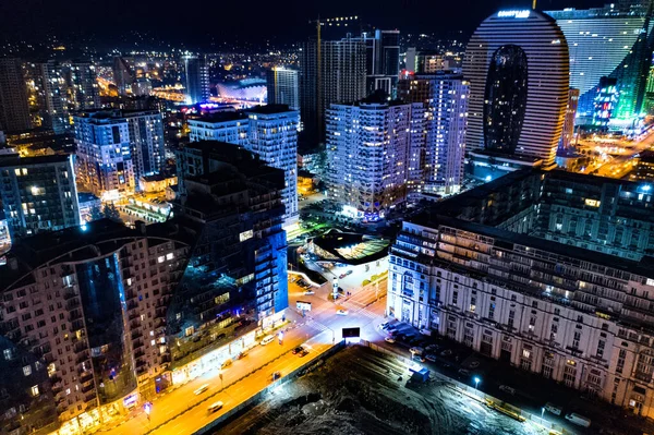 Luftaufnahme Der Nacht Batumi Adjara Georgien — Stockfoto