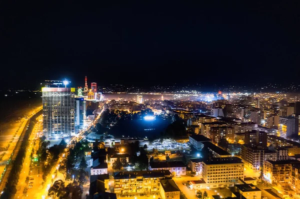 Vista Aérea Noite Batumi Adjara Geórgia — Fotografia de Stock