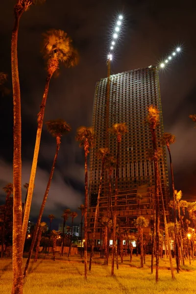 Batumi Georgie Août Bâtiment Plusieurs Étages Construction Nuit — Photo