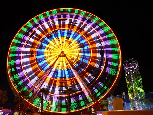 Batumi Georgia Agosto Rueda Fortuna Por Noche —  Fotos de Stock