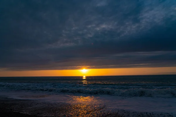 Zonsondergang Zwarte Zee April — Stockfoto