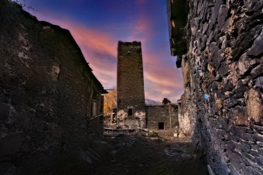 Ushguli 'deki Svan Kuleleri, Yukarı Svaneti, Gürcistan