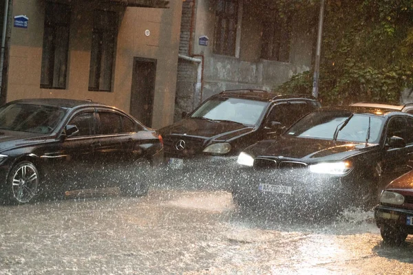 Batumi Georgia August 2021 Rain City — Stock Photo, Image