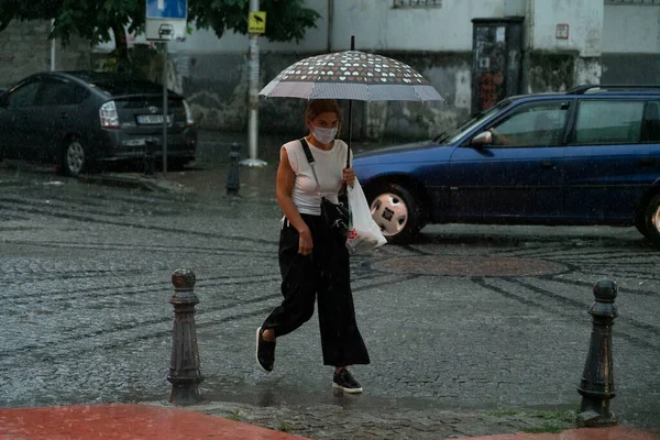 Batumi Γεωργία Αυγούστου 2021 Βροχή Στην Πόλη — Φωτογραφία Αρχείου