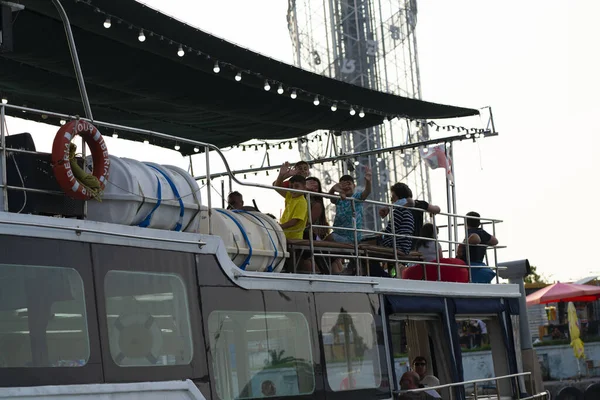 Batumi Georgia August 2021 Tourists Pleasure Boat Sea — Stock Photo, Image