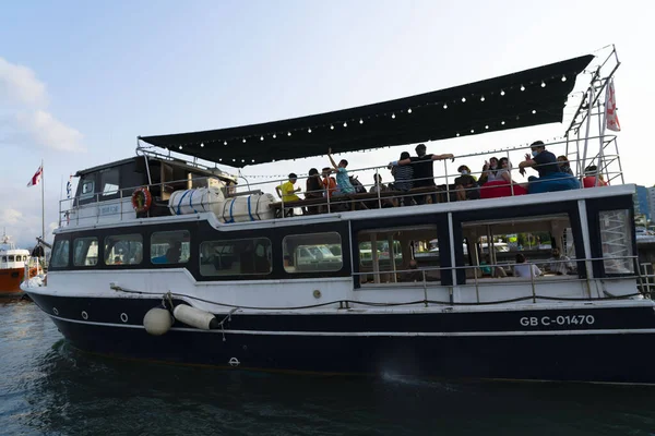 Batumi Georgia August 2021 Tourists Pleasure Boat Sea — Stock Photo, Image