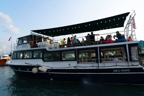 Batumi Georgia August 2021 Tourists Pleasure Boat Sea — Stock Photo, Image