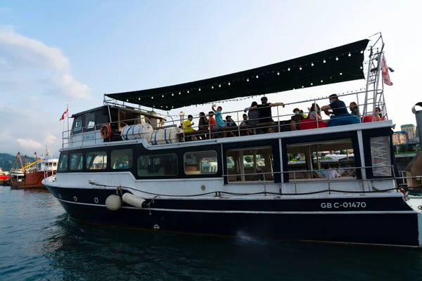 Batumi Georgia August 2021 Tourists Pleasure Boat Sea — Stock Photo, Image