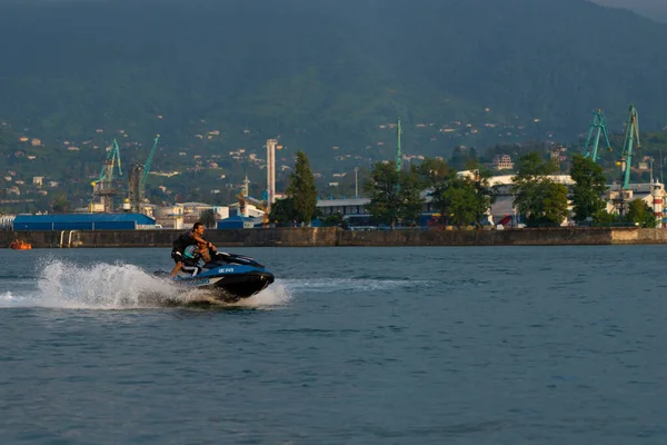 Batumi Georgia August 2021 Muslims Ride Jet Ski Sea — Stock Photo, Image