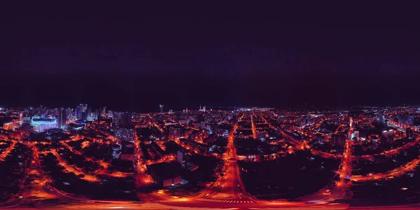 Batumi Georgia Agosto 2021 Vista Ciudad Nocturna Desde Dron —  Fotos de Stock