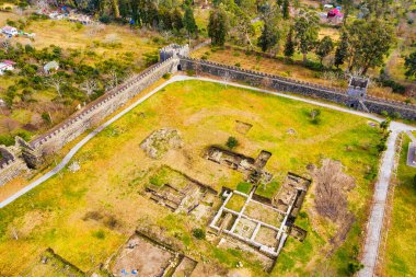 Gonio Kalesi, Adjara, Gürcistan, hava manzaralı.