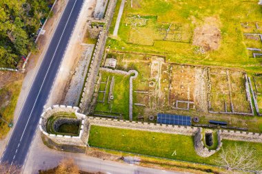 Gonio Kalesi, Adjara, Gürcistan, hava manzaralı.