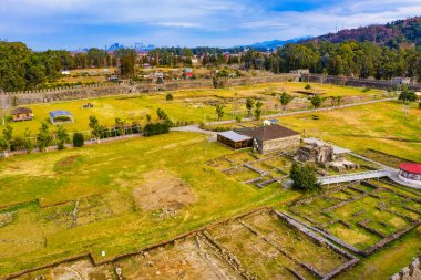 Gonio Kalesi, Adjara, Gürcistan, hava manzaralı.