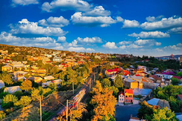 Tiflis Gürcistan Eylül 2019 Dan Şehir Manzarası — Stok fotoğraf