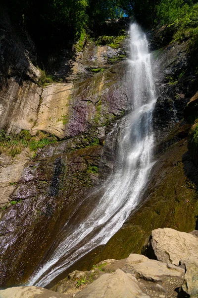 Cascata Più Bella Makhuntseti Georgia — Foto Stock