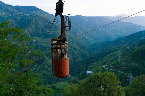 Khulo Geórgia Agosto 2021 Teleférico Nas Montanhas — Fotografia de Stock