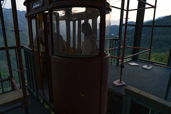 Khulo Geórgia Agosto 2021 Teleférico Nas Montanhas — Fotografia de Stock