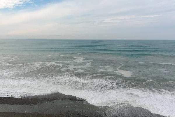 Bouře Moři Pohled Dronu — Stock fotografie