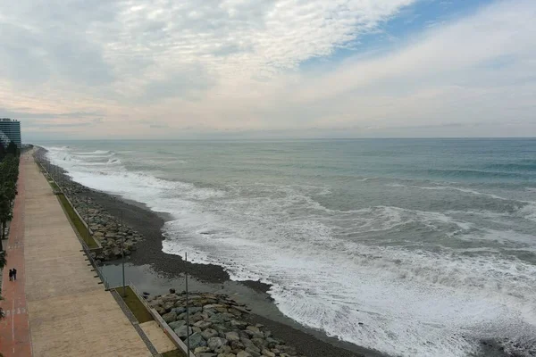 Tempête Mer Vue Depuis Drone — Photo