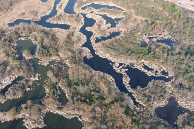 Bir İHA 'dan Chorokhi nehri, Adjara, Georgia