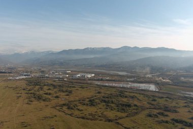 Bir İHA 'dan Chorokhi nehri, Adjara, Georgia