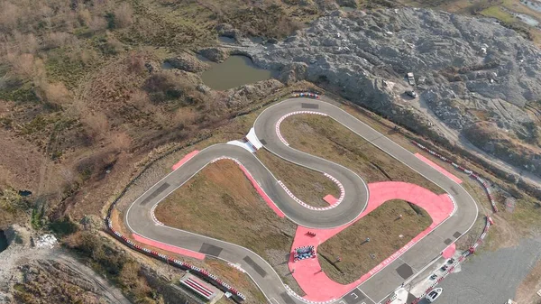 Open Air Kart Track Airview — 스톡 사진