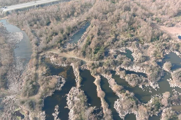 ジョージア州アダーラのドローンからチョロキ川 — ストック写真