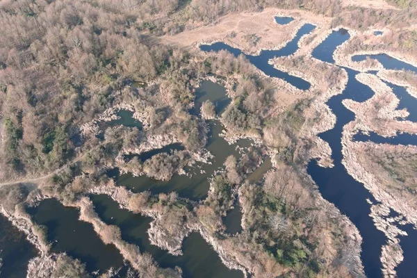 ジョージア州アダーラのドローンからチョロキ川 — ストック写真