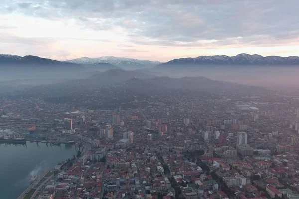Batumi Gürcistan Şubat 2021 Şehrin Havadan Görünüşü — Stok fotoğraf