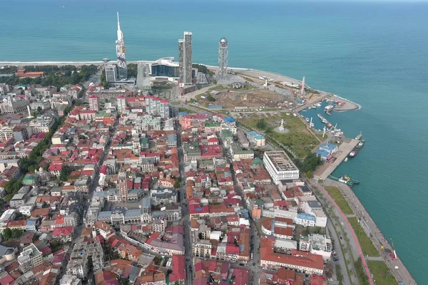 Batumi Geórgia Fevereiro 2021 Vista Cidade Drone — Fotografia de Stock