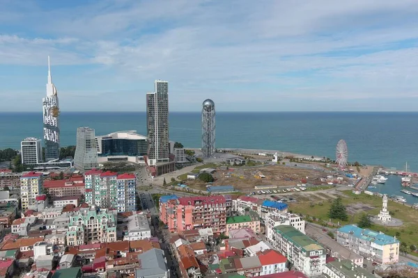 Batumi Geórgia Fevereiro 2021 Vista Cidade Drone — Fotografia de Stock