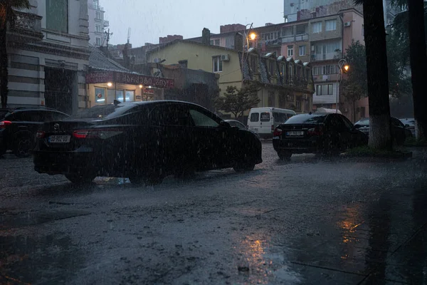 Batumi Georgia Septiembre 2021 Calles Ciudad Después Lluvia —  Fotos de Stock