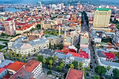 Batumi, Adjara, Gürcistan 'ın havadan görünüşü
