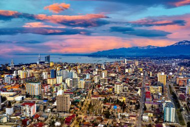 Batumi, Adjara, Gürcistan 'ın havadan görünüşü