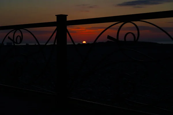 Batumi Georgien September 2021 Sonnenuntergang Wasser — Stockfoto