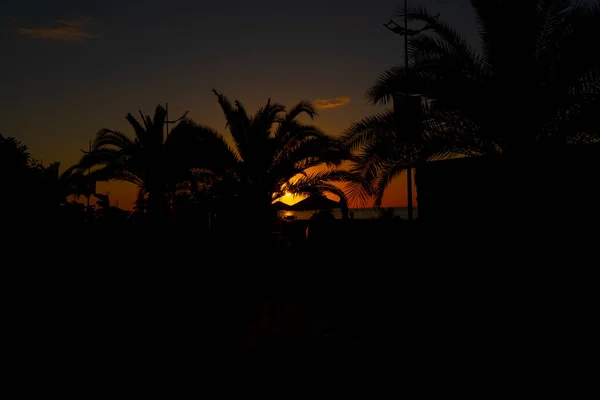 Sonnenuntergang Auf See Den Tropen — Stockfoto