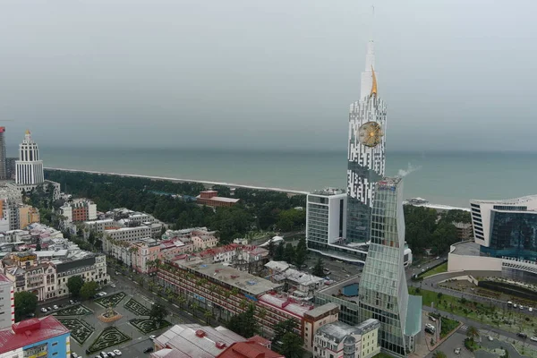 Stadt Batumi Nach Schneefall Luftaufnahme — Stockfoto