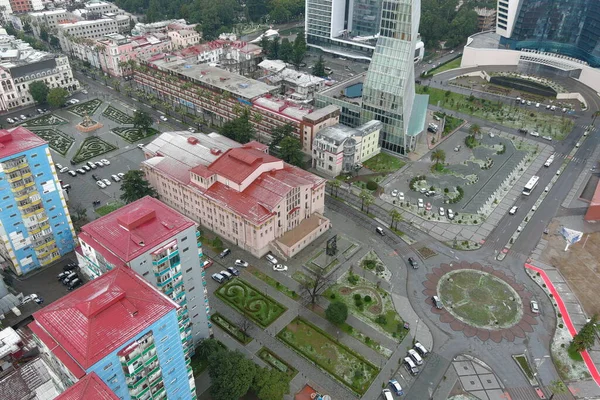 Batumi Město Sněžení Letecký Pohled — Stock fotografie