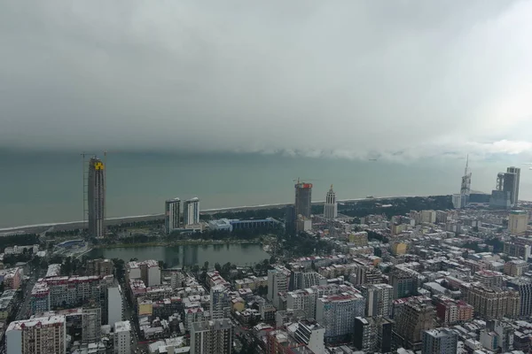 Batumi Cidade Após Queda Neve Vista Aérea — Fotografia de Stock