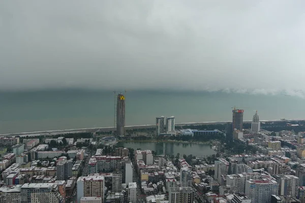 Batumi Cidade Após Queda Neve Vista Aérea — Fotografia de Stock