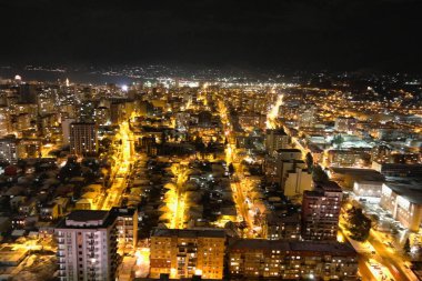 Batum şehri, gece, hava manzarası