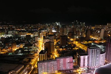 Batum şehri, gece, hava manzarası