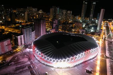 Batum şehri, gece, hava manzarası
