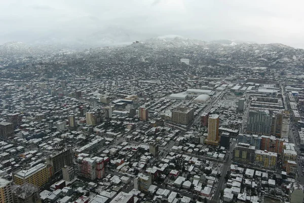 Batumi City Snowfall Aerial View — Stock Photo, Image