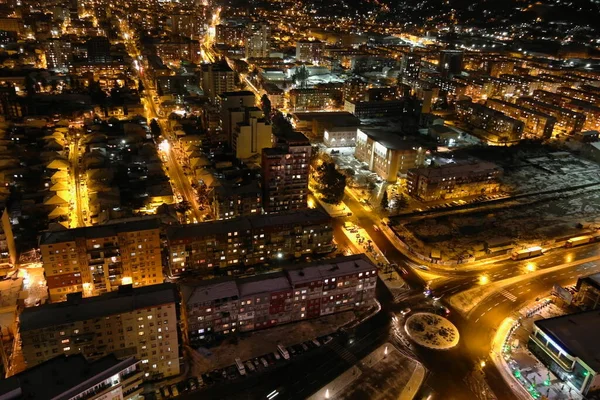 Batum Şehri Gece Hava Manzarası — Stok fotoğraf